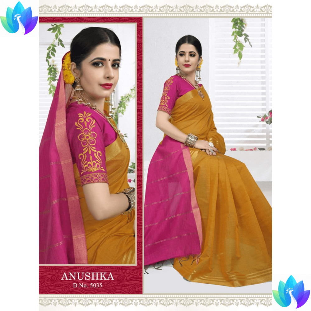 5 Silk cotton with Satin border