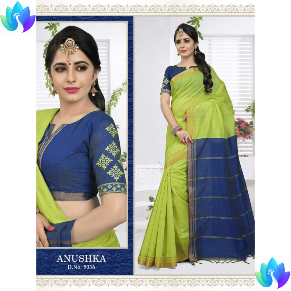 8 Silk cotton with Satin border